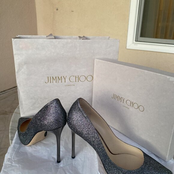 JIMMY CHOO ROMY ANTHRACITE SHOES SIZE 42!!!! $275 - Picture 3 of 9